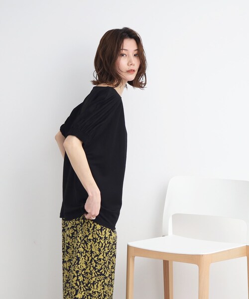 SHOO・LA・RUE（シューラルー）の「◆【接触冷感/体型カバー】 シューアイス カノコ ドルマントップス（Tシャツ/カットソー・レディース・イエロー/ピンク系/オフホワイト/カーキ/ライトブルー/ブラック・00）」の17枚目の写真