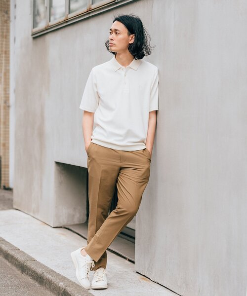 フレッドペリー】半袖 カルゼポロシャツ メンズ S 白 ソロテックス FRED PERRY ポロシャツ 「FRED / フレッド ペリー」別注 SOLOTEX