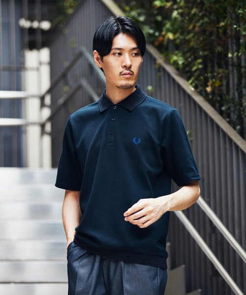美品✨フレッドペリー SOLOTEX ポロシャツ 鹿子 チャコール L