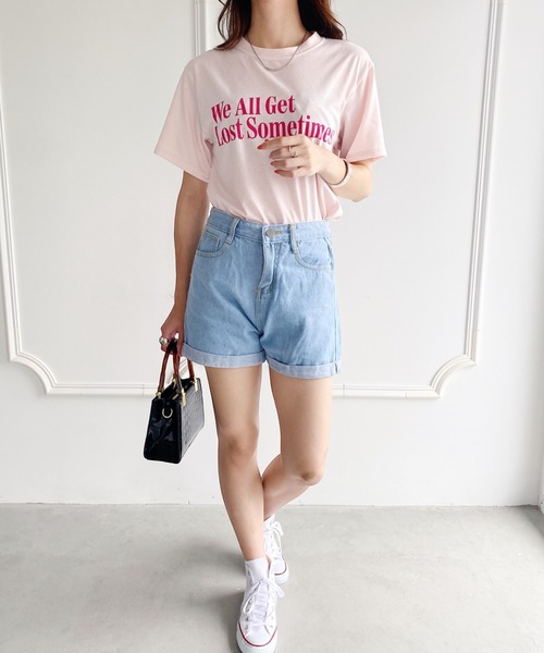 United store(ユナイテッドストア)の「ハイウエストデニムショーツ(デニムパンツ・レディース・ホワイト/ブラック/ブルー/ライトブルー・M/S/L)」の17枚目の写真