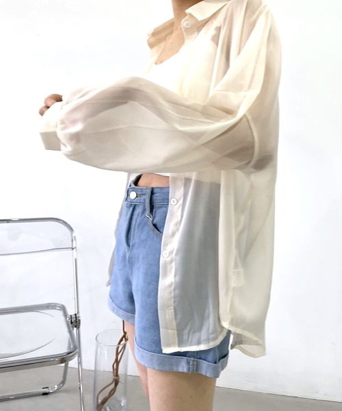 United store(ユナイテッドストア)の「ハイウエストデニムショーツ(デニムパンツ・レディース・ホワイト/ブラック/ブルー/ライトブルー・M/S/L)」の21枚目の写真