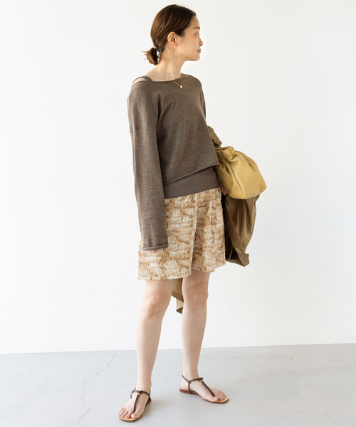 ドゥーズィエムクラス　 Dainty プルオーバー グレー CAPRI クルーネック プルオーバー（ニット／セーター