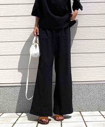 Q | リネンライクセミワイドパンツ(その他パンツ)