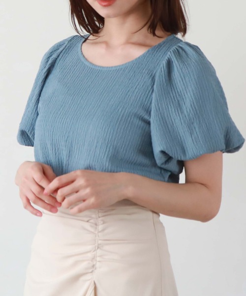 archives(アルシーヴ)の「バルーンポコポコカットTOPS(Tシャツ/カットソー・レディース・ブルー/オフホワイト/ブラック/ミント・MEDIUM)」の12枚目の写真