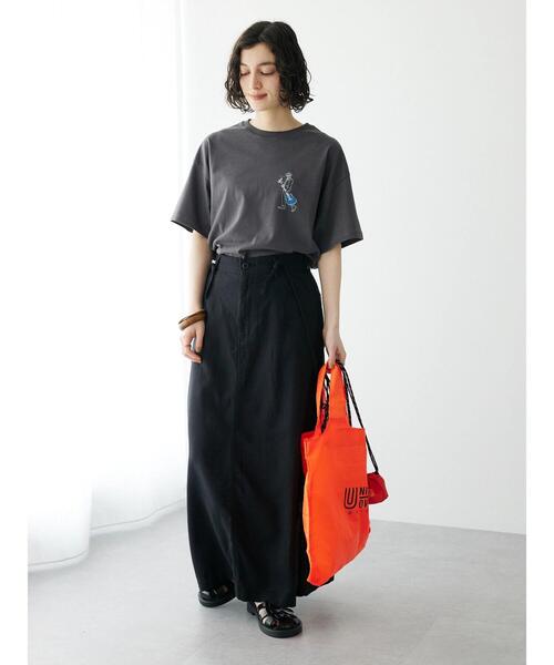 CRAFT STANDARD BOUTIQUE（クラフトスタンダードブティック）の「麻混2WAYサロペットスカート（スカート・レディース・ブラック・M/L）」の8枚目の写真