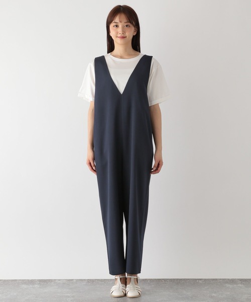 GLOBAL WORK(グローバルワーク)の「お手入れらくらく深Vネックサロペ/ 181782(サロペット/オーバーオール・レディース・ネイビー/ブラック/カーキ・FREE)」の20枚目の写真