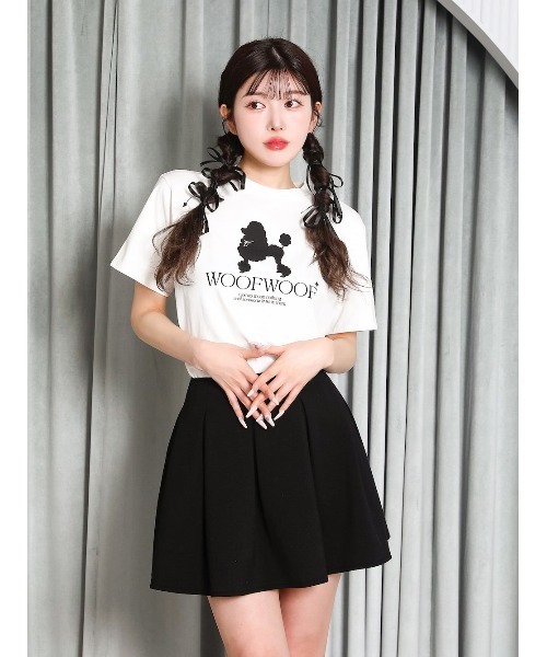 Darich(ダーリッチ)の「アニマルシルエットTシャツ(Tシャツ/カットソー・レディース・ホワイト/ピンク/サックスブルー・FREE)」の2枚目の写真