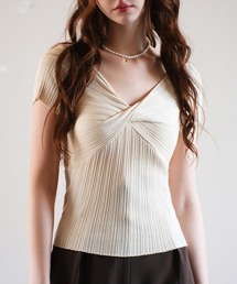 フロントツイスト接触冷感サマーニット
