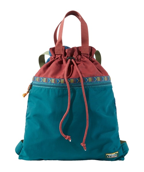 L.L.Bean(エルエルビーン)の「マウンテン・クラシック・ドローストリング・パック、マルチ(バックパック/リュック・レディース・グリーン系その他/ブルー系その他・ONE SIZE)」の16枚目の写真