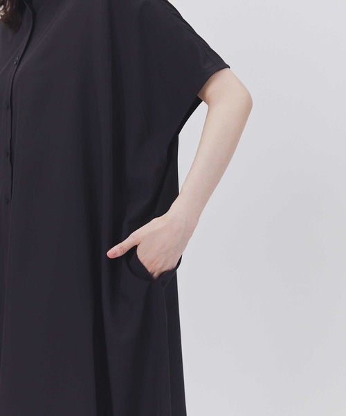 Right-on（ライトオン）の「【HONEYSUCKLE ROSE】サラサラ冷感シャツワンピ（シャツワンピース・レディース・ピンク/ブラック/オフホワイト・L/M）」の9枚目の写真