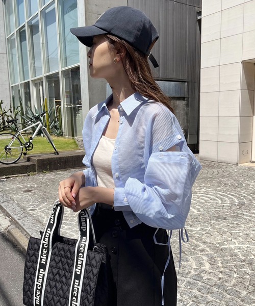 セール】マルチWAY/シアーショートシャツ（シャツ/ブラウス）｜one