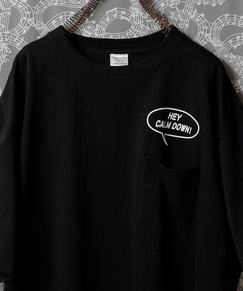 NUMBER (N)INE(ナンバーナイン)の「HEY CALM DOWN! POCKET T-SHIRT(Tシャツ/カットソー・メンズ・ブラック/ホワイト・2/3/4)」の3枚目の写真