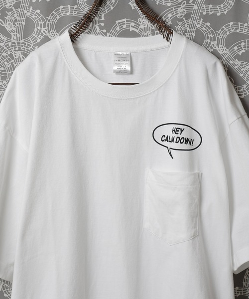 NUMBER (N)INE(ナンバーナイン)の「HEY CALM DOWN! POCKET T-SHIRT(Tシャツ/カットソー・メンズ・ブラック/ホワイト・2/3/4)」の7枚目の写真