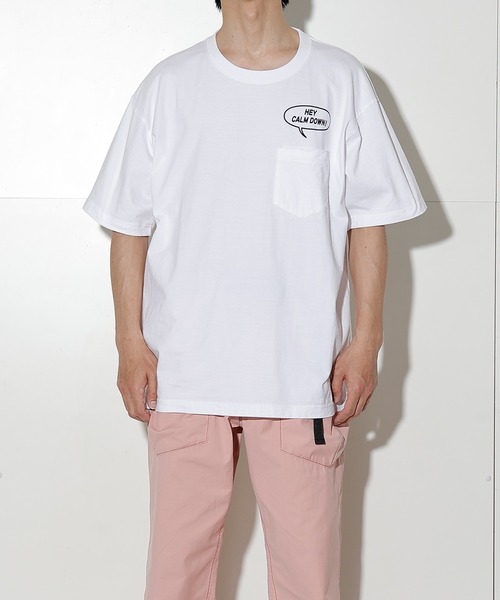 NUMBER (N)INE(ナンバーナイン)の「HEY CALM DOWN! POCKET T-SHIRT(Tシャツ/カットソー・メンズ・ブラック/ホワイト・2/3/4)」の10枚目の写真