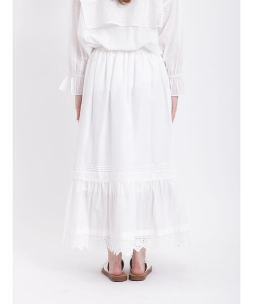 Samansa Mos2（サマンサ モスモス）の「【Lace collection】ティアードレーススカート（スカート・レディース・オフホワイト/ブラック・F）」の15枚目の写真