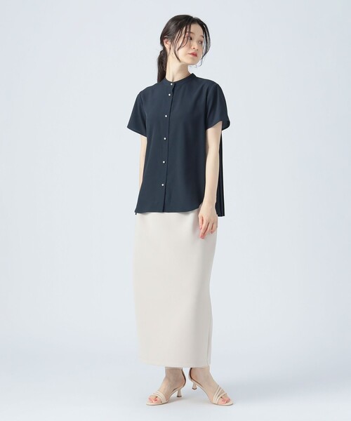 BEAMSHEART/バックプリーツブラウス