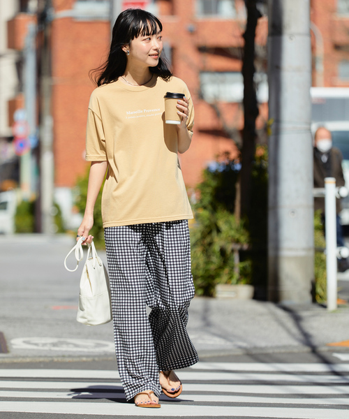 Days（デイズ）の「【UVカット・接触冷感・速乾・撥水】サラッと快適 イージープリントワイドパンツ（その他パンツ・レディース・ブラック/オリーブ/オフホワイト/ネイビー/ブラック×ホワイト・M/L/LL）」の14枚目の写真