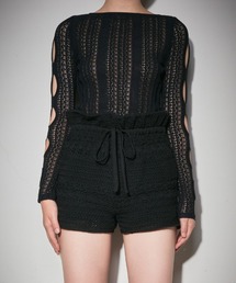 トップス leinwande Stripe Race Top / Black leinwande（ラインヴァンド）の「Stripe Race Top（Tシャツ