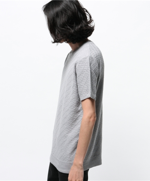 HARE（ハレ）の「リンクスアミニットプルオーバー(HARE)（ニット/セーター・メンズ・カーキ/オフホワイト/ブラック/グレー・SMALL/LARGE/MEDIUM）」の16枚目の写真