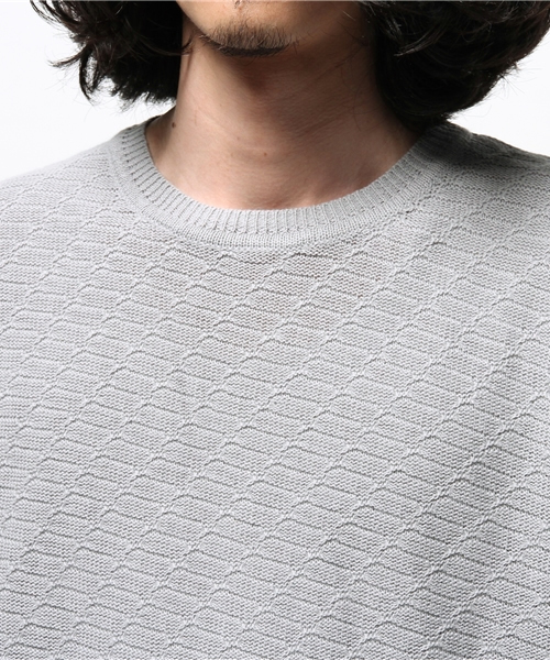 HARE（ハレ）の「リンクスアミニットプルオーバー(HARE)（ニット/セーター・メンズ・カーキ/オフホワイト/ブラック/グレー・SMALL/LARGE/MEDIUM）」の18枚目の写真