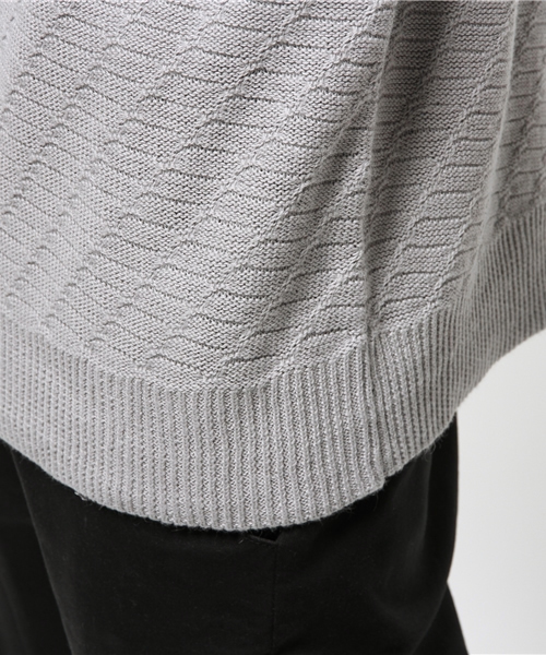 HARE（ハレ）の「リンクスアミニットプルオーバー(HARE)（ニット/セーター・メンズ・カーキ/オフホワイト/ブラック/グレー・SMALL/LARGE/MEDIUM）」の13枚目の写真