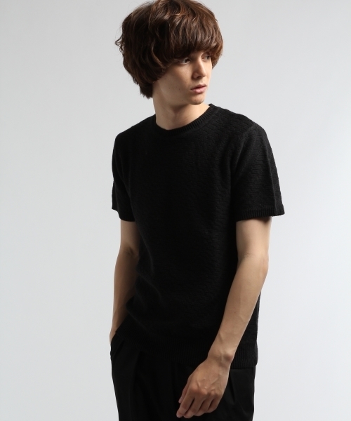 HARE（ハレ）の「リンクスアミニットプルオーバー(HARE)（ニット/セーター・メンズ・カーキ/オフホワイト/ブラック/グレー・SMALL/LARGE/MEDIUM）」の6枚目の写真