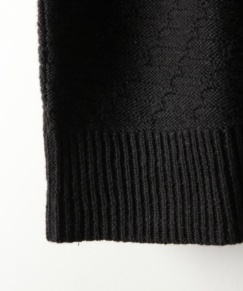 HARE（ハレ）の「リンクスアミニットプルオーバー(HARE)（ニット/セーター・メンズ・カーキ/オフホワイト/ブラック/グレー・SMALL/LARGE/MEDIUM）」の10枚目の写真