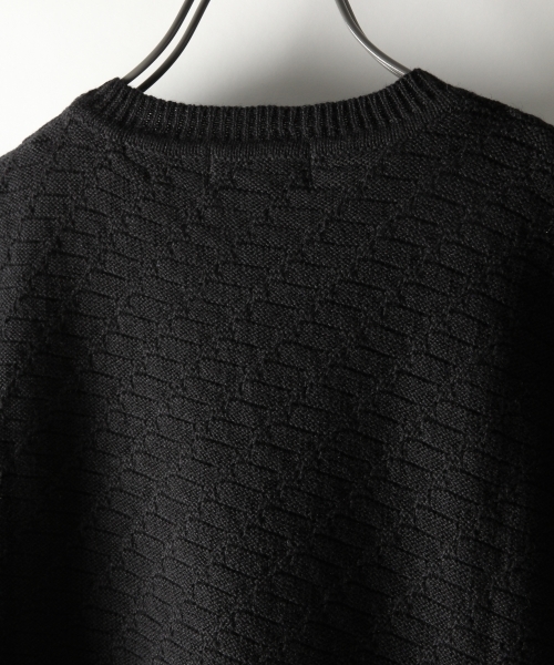 HARE（ハレ）の「リンクスアミニットプルオーバー(HARE)（ニット/セーター・メンズ・カーキ/オフホワイト/ブラック/グレー・SMALL/LARGE/MEDIUM）」の11枚目の写真