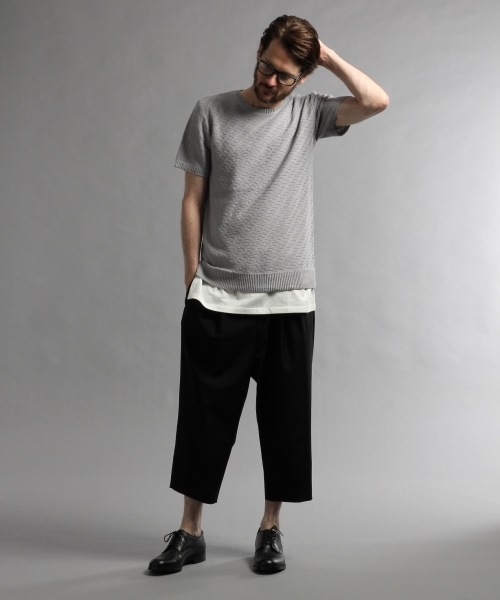 HARE（ハレ）の「リンクスアミニットプルオーバー(HARE)（ニット/セーター・メンズ・カーキ/オフホワイト/ブラック/グレー・SMALL/LARGE/MEDIUM）」の19枚目の写真