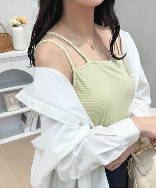 apres jour(アプレジュール)の「カップ付きアシメキャミインナー【ZOZOTOWN限定アイテム】(キャミソール・レディース・ミント/ピンク/ブラック/アイボリー・フリー/X-LARGE)」の19枚目の写真