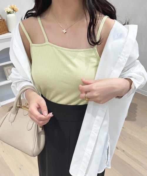 apres jour(アプレジュール)の「カップ付きアシメキャミインナー【ZOZOTOWN限定アイテム】(キャミソール・レディース・ミント/ピンク/ブラック/アイボリー・フリー/X-LARGE)」の16枚目の写真