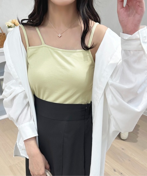 apres jour(アプレジュール)の「カップ付きアシメキャミインナー【ZOZOTOWN限定アイテム】(キャミソール・レディース・ミント/ピンク/ブラック/アイボリー・フリー/X-LARGE)」の18枚目の写真