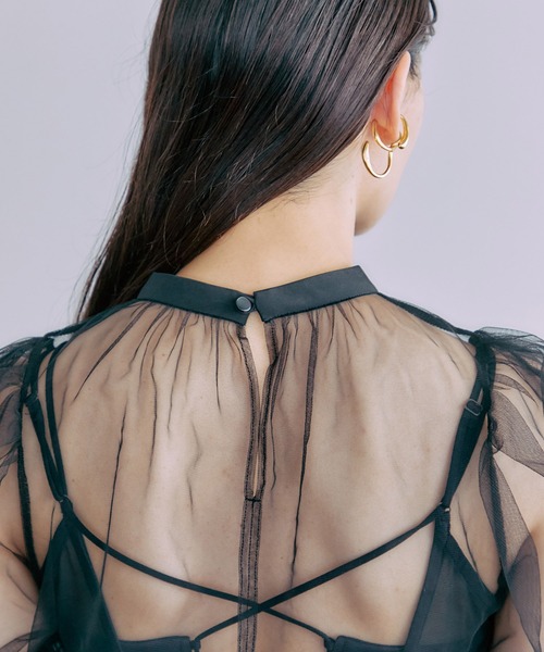 PUBLIC TOKYO（パブリックトウキョウ）の「【三重県産】チュールレイヤードマルチウェイセットワンピ（ワンピース・レディース・ブラック/グリーン・FREE）」の15枚目の写真