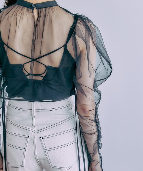 PUBLIC TOKYO（パブリックトウキョウ）の「【三重県産】チュールレイヤードマルチウェイセットワンピ（ワンピース・レディース・ブラック/グリーン・FREE）」の20枚目の写真