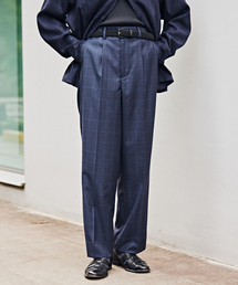 【Loro Piana Fabric】パイプドステム ストレートパンツ
