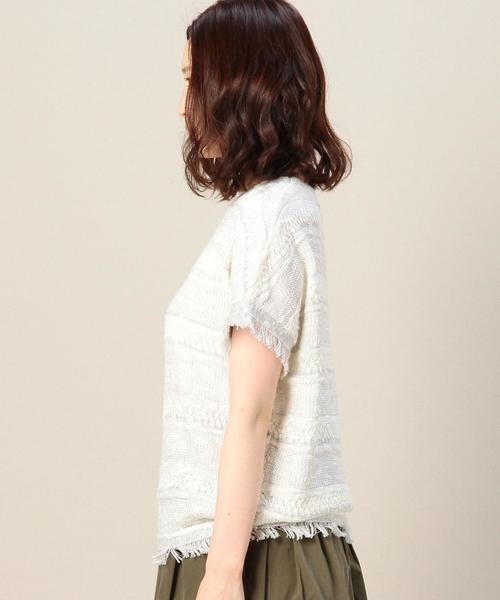 BEAUTY&YOUTH UNITED ARROWS(ビューティーアンドユースユナイテッドアローズ)の「BY ミックスマルチフリンジプルオーバー◆(ニット/セーター・レディース・ブラック/ライトグレー/オリーブ・フリー)」の6枚目の写真