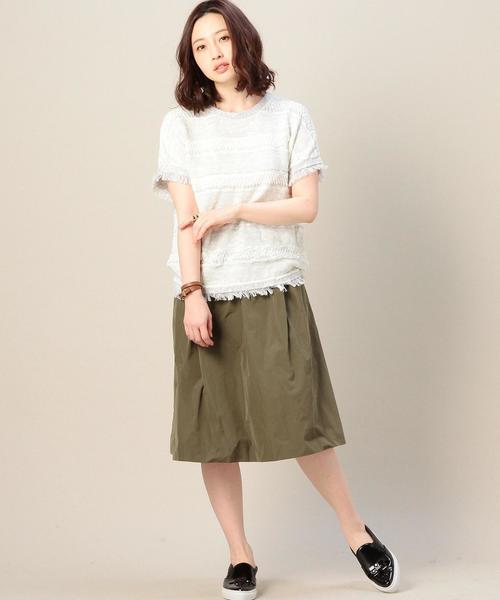 BEAUTY&YOUTH UNITED ARROWS(ビューティーアンドユースユナイテッドアローズ)の「BY ミックスマルチフリンジプルオーバー◆(ニット/セーター・レディース・ブラック/ライトグレー/オリーブ・フリー)」の7枚目の写真