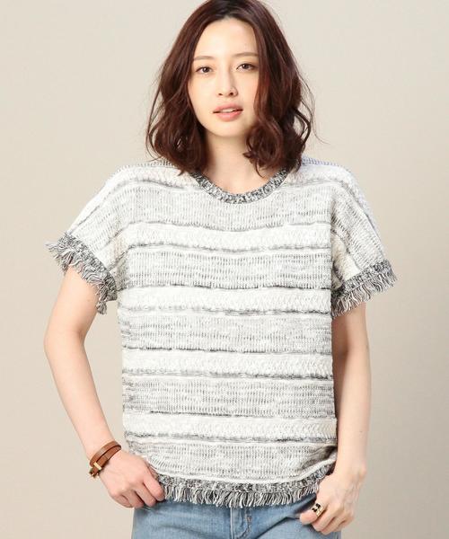 BEAUTY&YOUTH UNITED ARROWS(ビューティーアンドユースユナイテッドアローズ)の「BY ミックスマルチフリンジプルオーバー◆(ニット/セーター・レディース・ブラック/ライトグレー/オリーブ・フリー)」の17枚目の写真