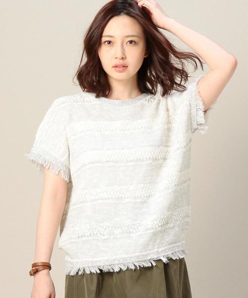 BEAUTY&YOUTH UNITED ARROWS(ビューティーアンドユースユナイテッドアローズ)の「BY ミックスマルチフリンジプルオーバー◆(ニット/セーター・レディース・ブラック/ライトグレー/オリーブ・フリー)」の18枚目の写真