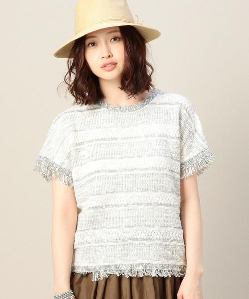 BEAUTY&YOUTH UNITED ARROWS(ビューティーアンドユースユナイテッドアローズ)の「BY ミックスマルチフリンジプルオーバー◆(ニット/セーター・レディース・ブラック/ライトグレー/オリーブ・フリー)」の19枚目の写真