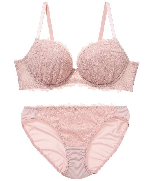 tutuanna（チュチュアンナ）の「ブラジャーショーツセット総レースブラ&ショーツセット(Fカップ)（ブラ&ショーツ・レディース・ブラウン系その他/グリーン/ライトピンク/ブラック・F70/F80/F75/F65）」の2枚目の写真