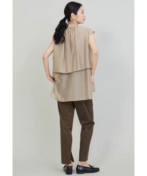 1er Arrondissement(プルミエアロンディスモン)の「キュプラコットンサテンスリットパンツ(その他パンツ・レディース・カーキ/ブラック・38/36/34)」の19枚目の写真