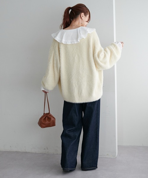 DISCOAT（ディスコート）の「フリルブラウス（シャツ/ブラウス・レディース・オフホワイト/ブラック・FREE）」の16枚目の写真