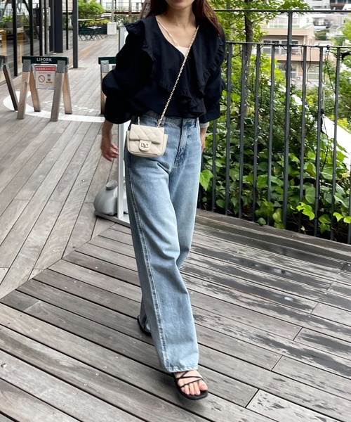 DISCOAT（ディスコート）の「フリルブラウス（シャツ/ブラウス・レディース・オフホワイト/ブラック・FREE）」の20枚目の写真