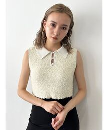 EMODA（エモダ）の「フリンジヤーンタンクトップ（ニット/セーター）」