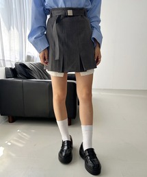 one after another NICE CLAUP | プリーツガチャベルトスカート/セットアップアイテムあり(スカート)