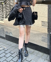 one after another NICE CLAUP | プリーツガチャベルトスカート/セットアップアイテムあり(スカート)