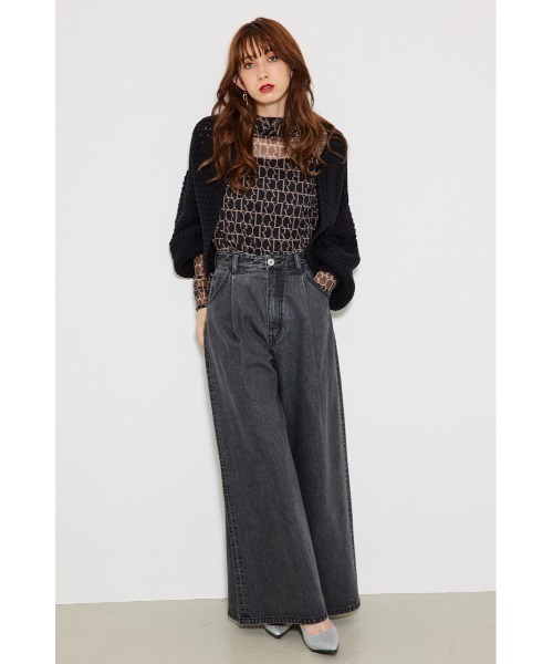 rienda(リエンダ)の「フロントタックデニムワイドパンツ(デニムパンツ・レディース・ブルー/ブラック・SMALL/MEDIUM/X-SMALL)」の17枚目の写真