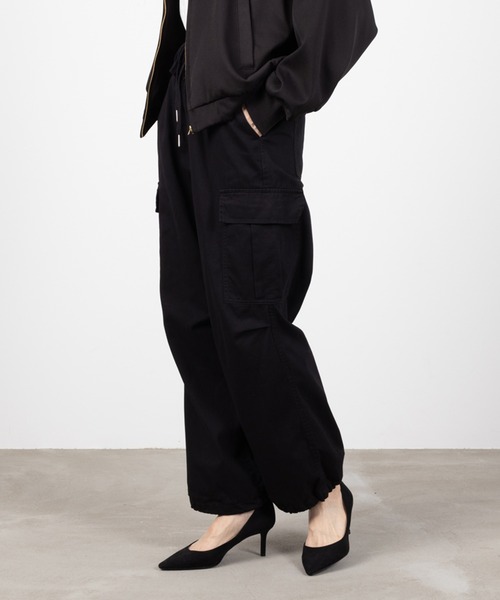 NAVY（ネイビー）の「ミリタリーカーゴパンツ（カーゴパンツ・レディース・ブラック/アイボリー/カーキ・M/L）」の3枚目の写真