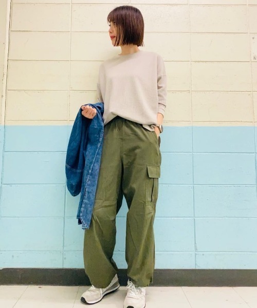 NAVY（ネイビー）の「ミリタリーカーゴパンツ（カーゴパンツ・レディース・ブラック/アイボリー/カーキ・M/L）」の10枚目の写真